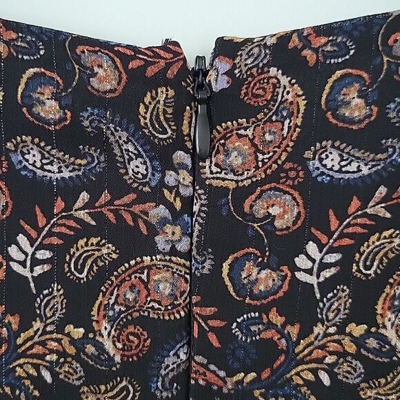 NWOT Halogen Paisley Handkerchief  Hem Long Sleeve Maxi Dress - Picture 7 of 9